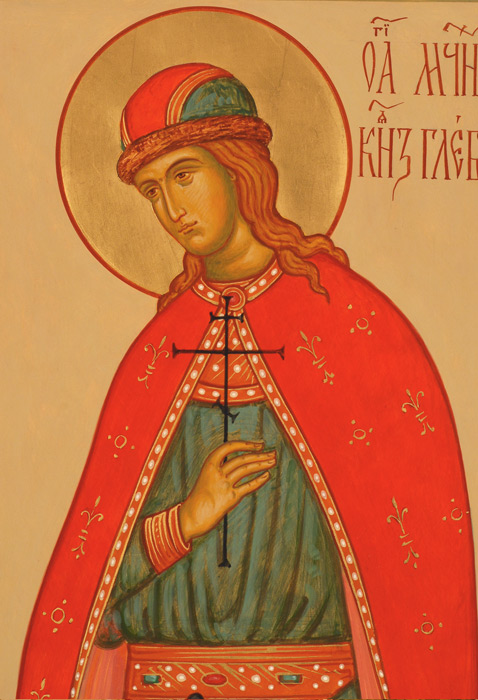 Деисус князь мученик Глеб фрагмент